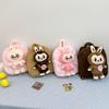 Labubu Plush Toy Winter Backpack & Crossbody Bag - Cute Schoolbag