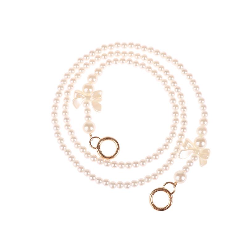Cute 100-120Cm Purse Pearl Strap Beaded Chain Replacement Bag Pearl Chain Diy Bag Accessory Handbag