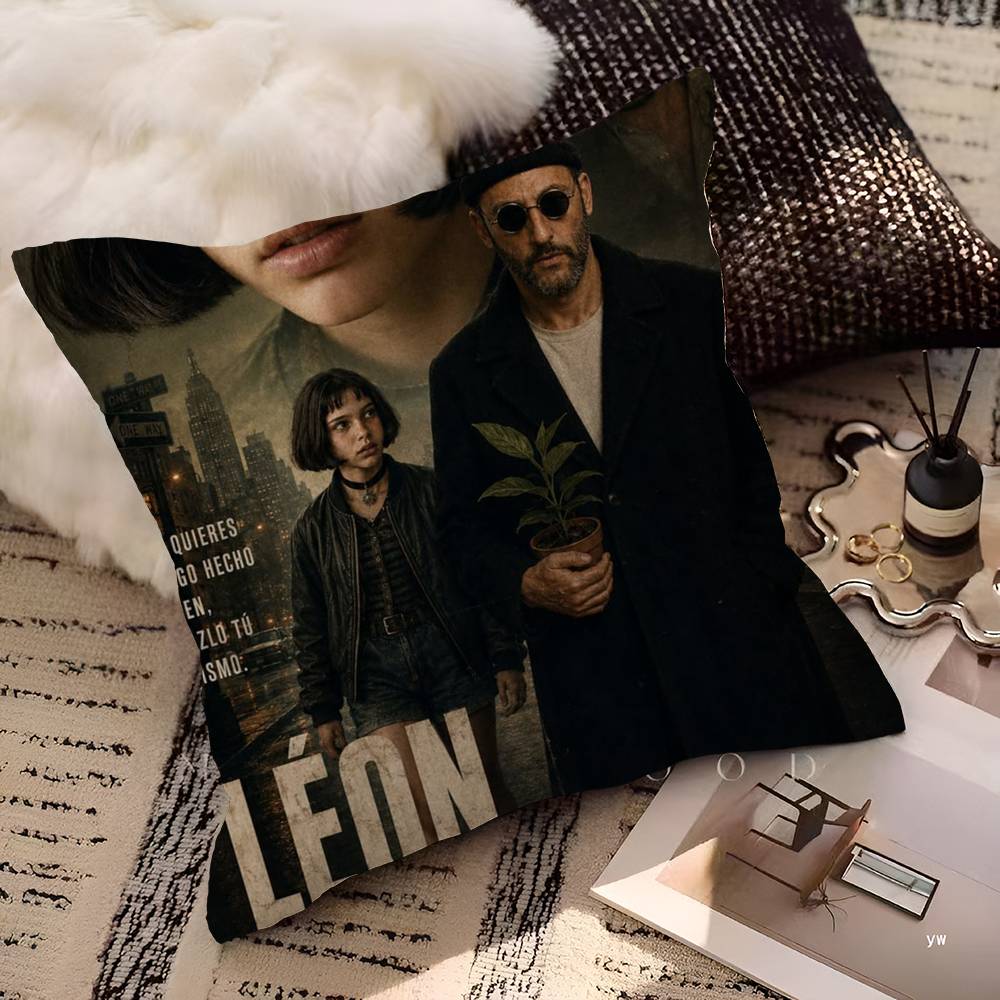 Movie L-Leon T-The P-Professional Personalized picture text home decorative pillows Household Gifts 45x45cm