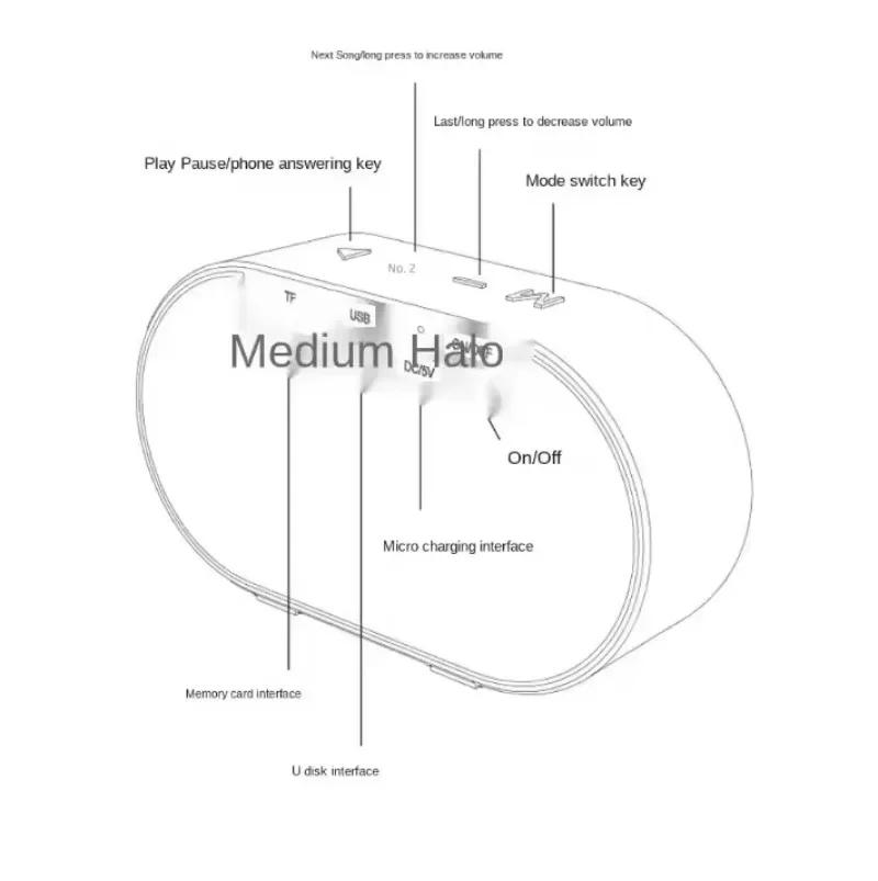 Dual-Mode Bass Blaster - Compact Bluetooth Speaker with FM Radio & Expandable SD Storage