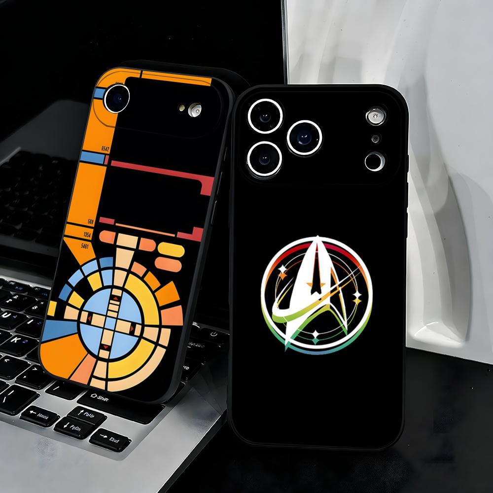 S-Star T-Trek Phone Case For IPhone 17 Air 16 E Pro Max 15 14 13 Mini 12 Pro 11 Max Plus Black Soft Shell
