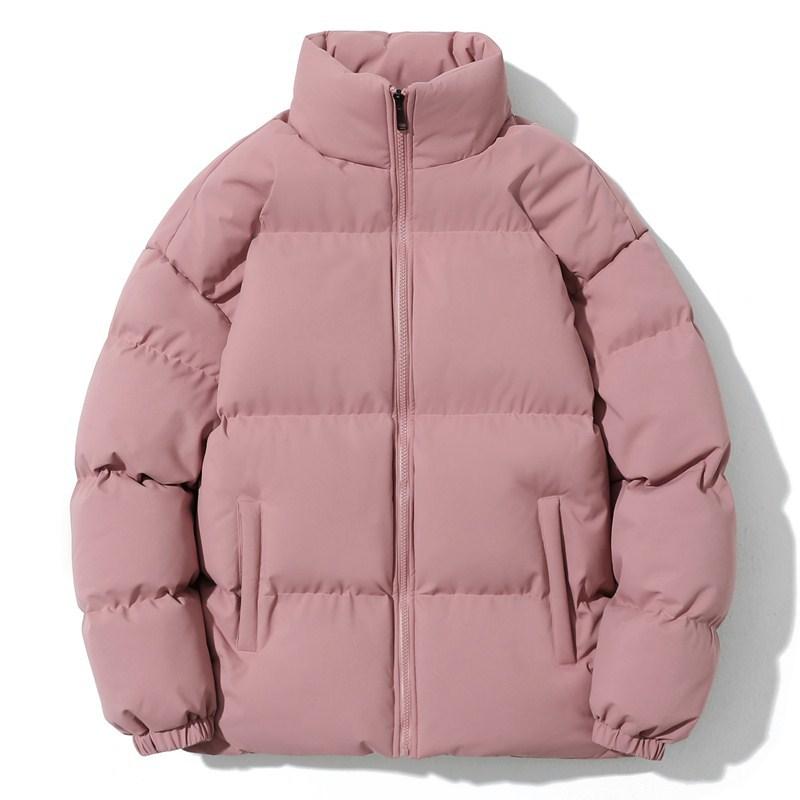 Velvet Cotton-padded Jacket Men's Stand-up Collar Thickened Jacket Winter Brand Loose Cotton-padded Jacket Cold-proof and Warm Bread Clothing