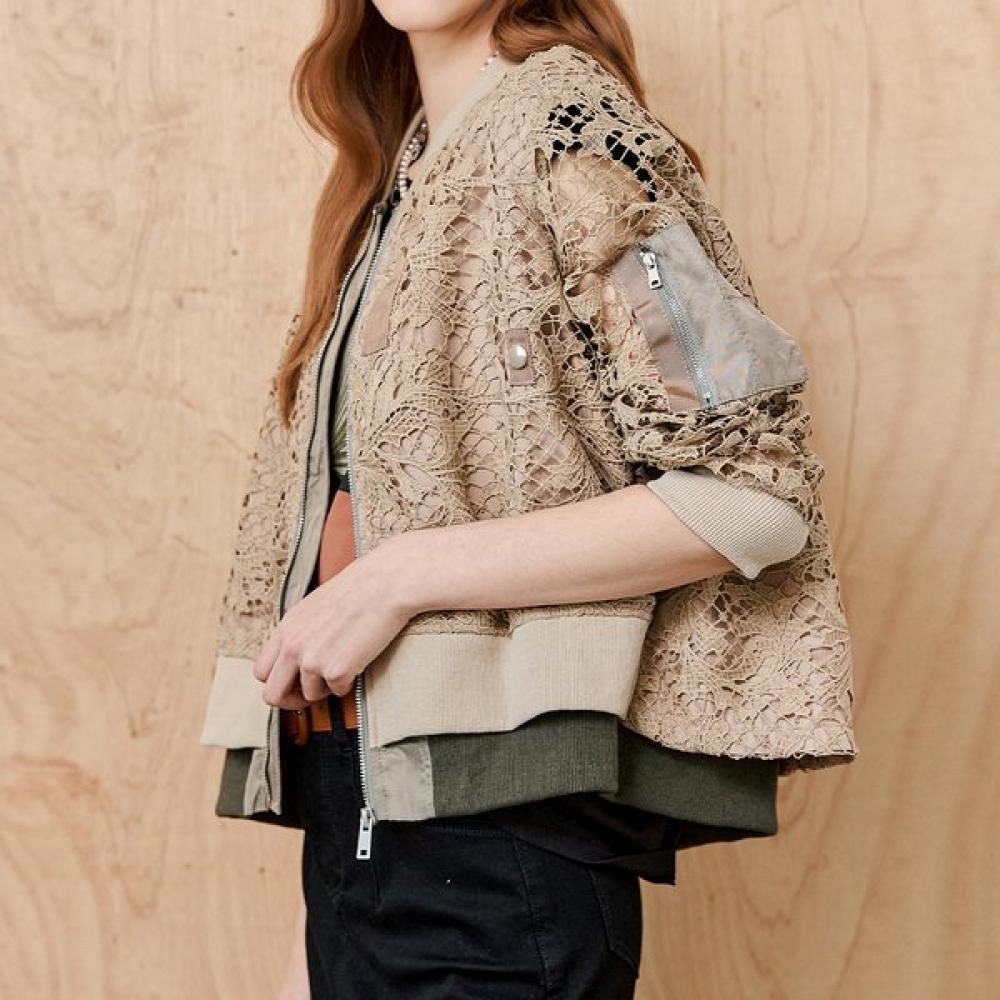 Maxza Double Layer Lace Jumper Zd05qj001on blacks/FREE