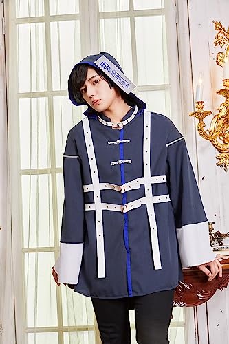 Clearstone Fangled Cosplay Halloween Jiangshi Hemd, Unisex, Blau