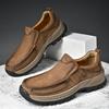 Fashion Genuine Leather Loafers Casual Shoes Men's Handmade Walking Shoes Outdoor Treking Footwear Non-Slip Male Slip on Flats Moccasins