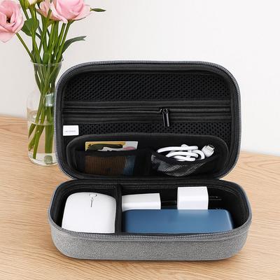 Large Capacity Travel Organizer Portable Hard Shell Digital Accessories Storage Bag Double Layered Hard Drive Package Travel