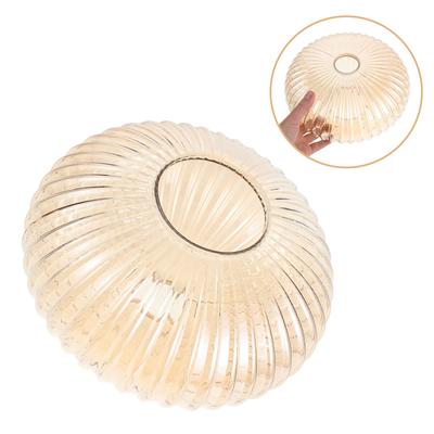 Striped Flat Glass Lampshade For Pendant Lights Ribbed Ceiling Light Cover Globe Lampshade 25X15cm Flush Mount Globe Replacement