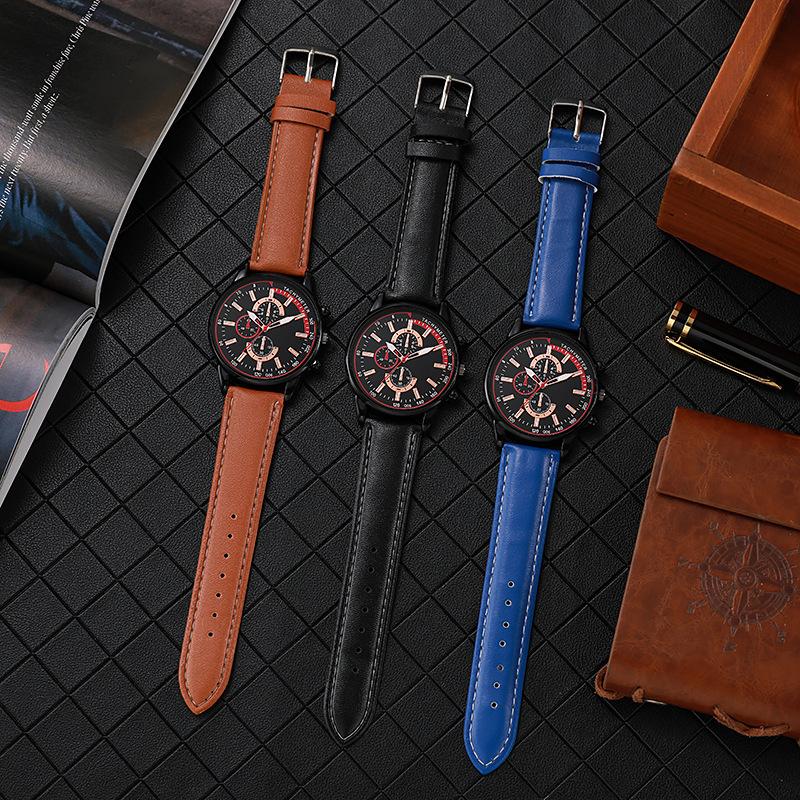 Luxury Mens Sports Wristwatch Business Fashion Casual Leather Analog Quartz Watch Men Clock Gift Relogios Masculino Reloj Hombre