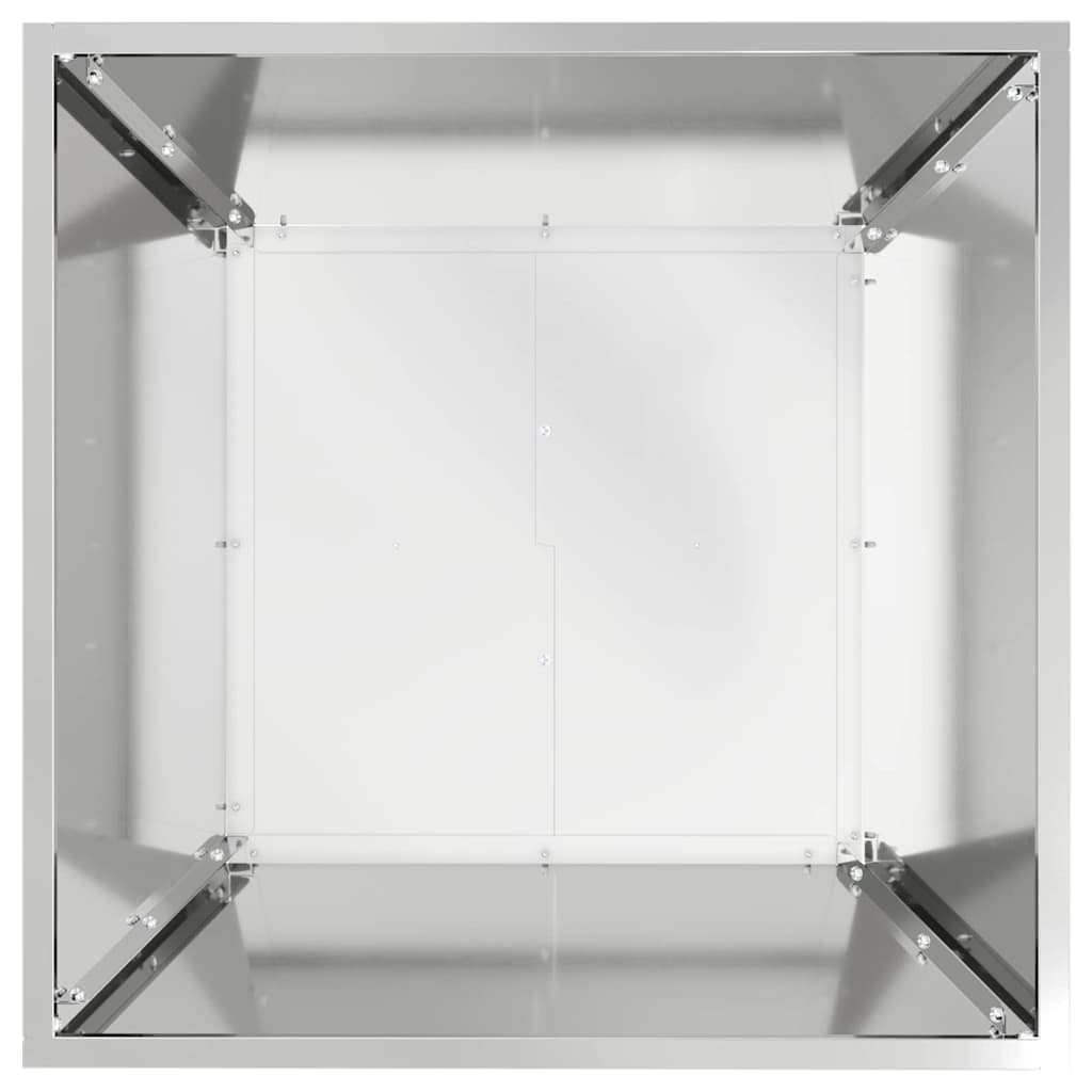 Garden Planter Silver 50 X 50 X 15 Cm Galvanized Steel