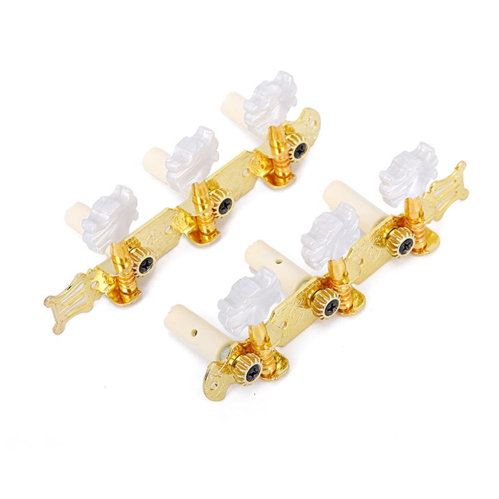 2Pcs/Set Metal Machine Head Tuners Keys Semi-closed Guitar String Tuning Pegs Folk Acoustic