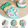1Pc Fruit Flowers Printed Cotton Heart-shaped Insulation Pad Thickened Anti Scalding Oven Gloves Kitchen Baking Tool
