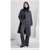 Women's Off-White Wool Coat - Korean Style Mid-Length Jacket for Autumn/Winter
