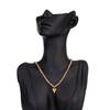 Simple and Fashionable Crystal CCB Bead Collarbone Necklace Ins Drip Oil Love Pendant Necklace for Women