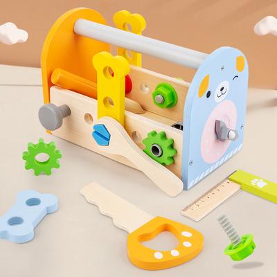 Simulation Maintenance Tools Toy Storage Combination Wooden Tools Assembly Set Backpack Role Playing Toys