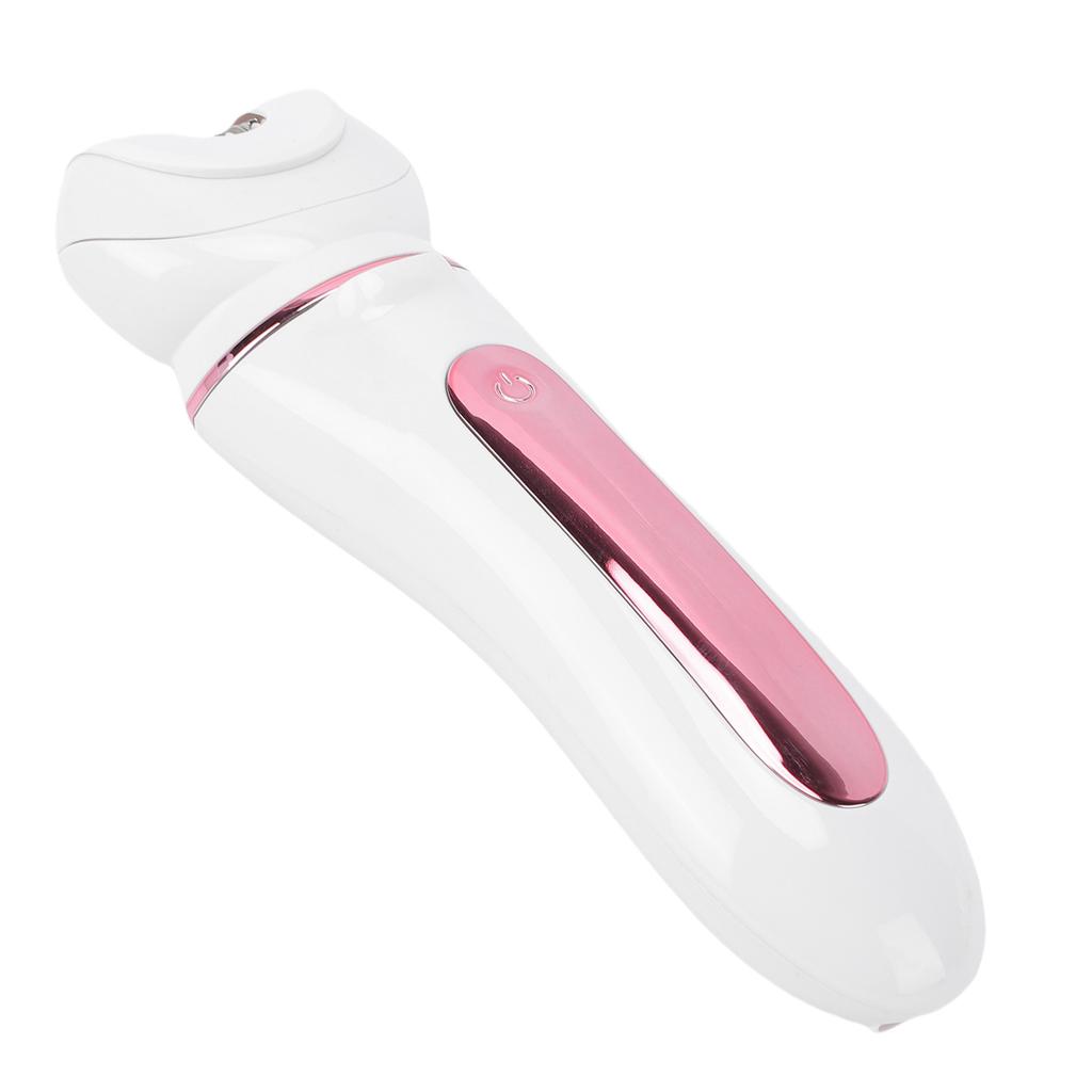 5 In 1 Hair Removal Epilator Face Massager Pedicure Tool Cleaning Brush Epilator for Women for Wet Dry Shaving Light Pink