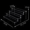 Ladder Acrylic Display Stand for Funko Figures,Cosmetics,Cupcake Perfume,Doll;Display Riser Rack Shelf for Decoration Organizer
