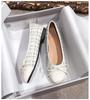 Fashion Mixed Colors Pig Toe Flats Women Round Toe Bowtie Ballets Shoes Ladies Dress Loafers Brand Plaid Ballerina Moccasins Cloth Shoes