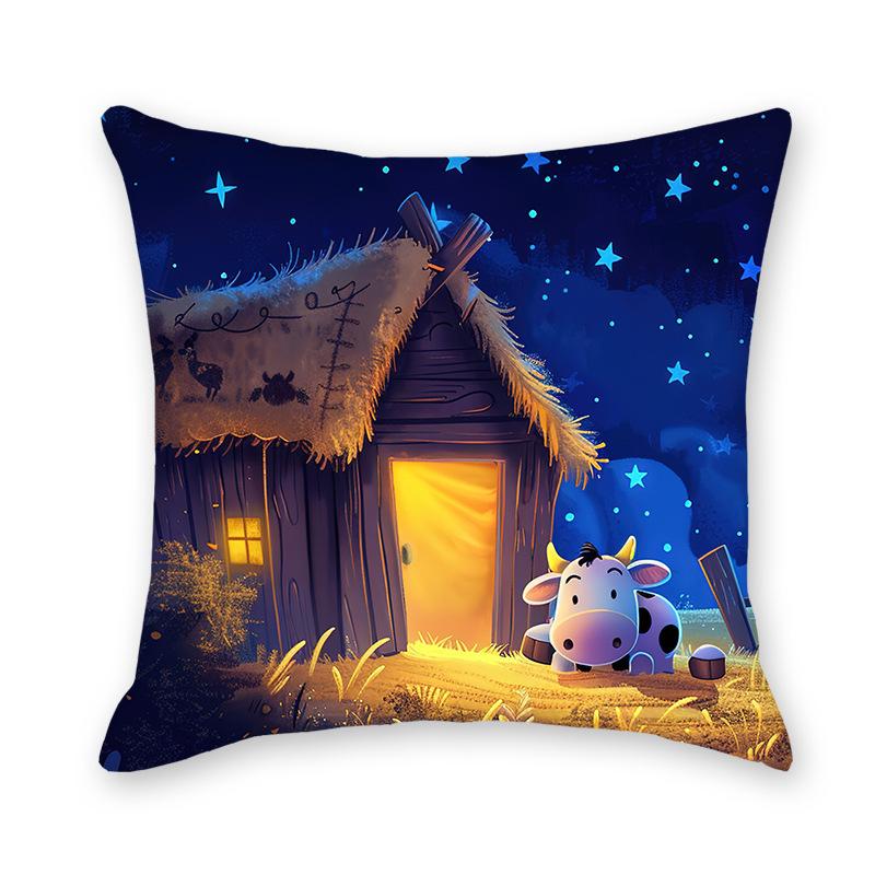 Neue Abstrakte Sternenhimmel Zuhause Sofa Lendenkissenbezug Bettseite Sofa Imitation Superweicher Lendenkissenbezug