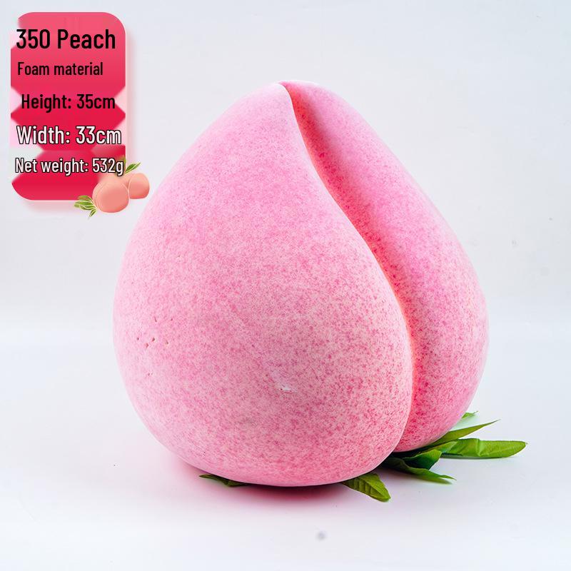 Seasonal Foam Fruit Ornaments: Large Flat Peach Simulation Model