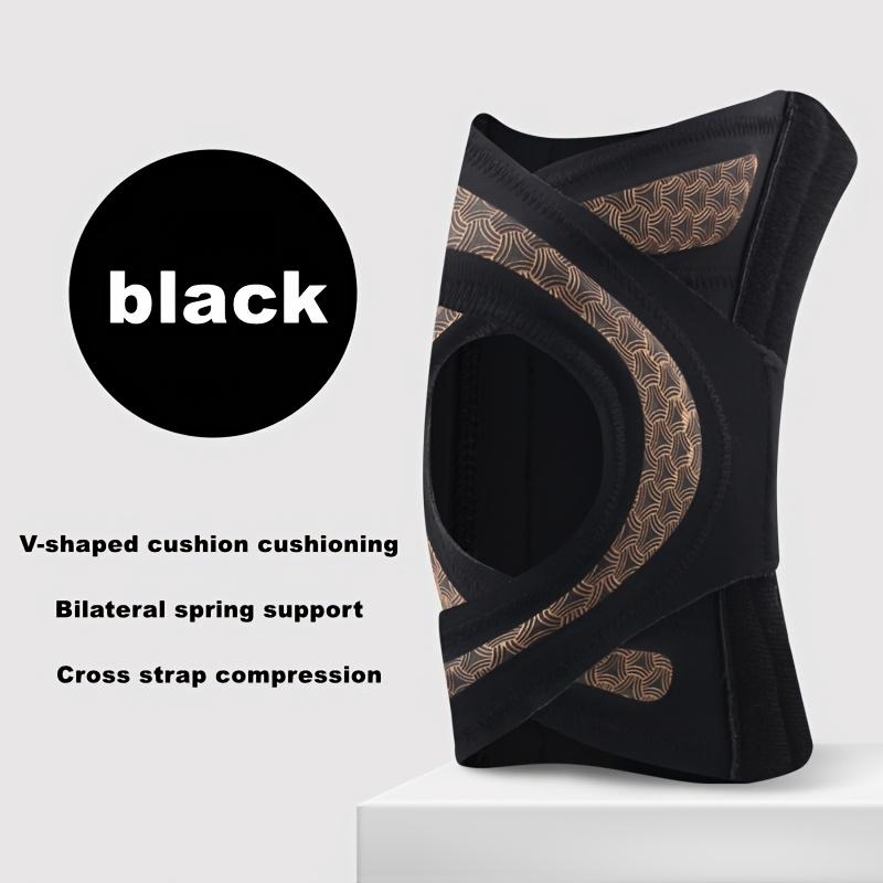 Thin Sports Knee Sleeves with Cross Straps, Universal for Running & Fitness, Elastic Comfort Fit M чёрный