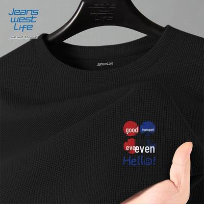 Jeanswest Life Men's Waffle Knit Graphic Sweatshirt