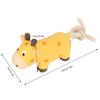 Grunting Latex Dog Toy Interactive Boredom Relief Bite Resistant Squeaky Squeeze Dog Toy with Cotton Rope Tail