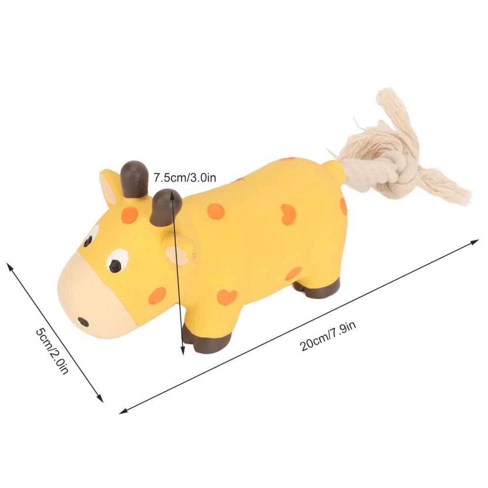 Grunting Latex Dog Toy Interactive Boredom Relief Bite Resistant Squeaky Squeeze Dog Toy with Cotton Rope Tail