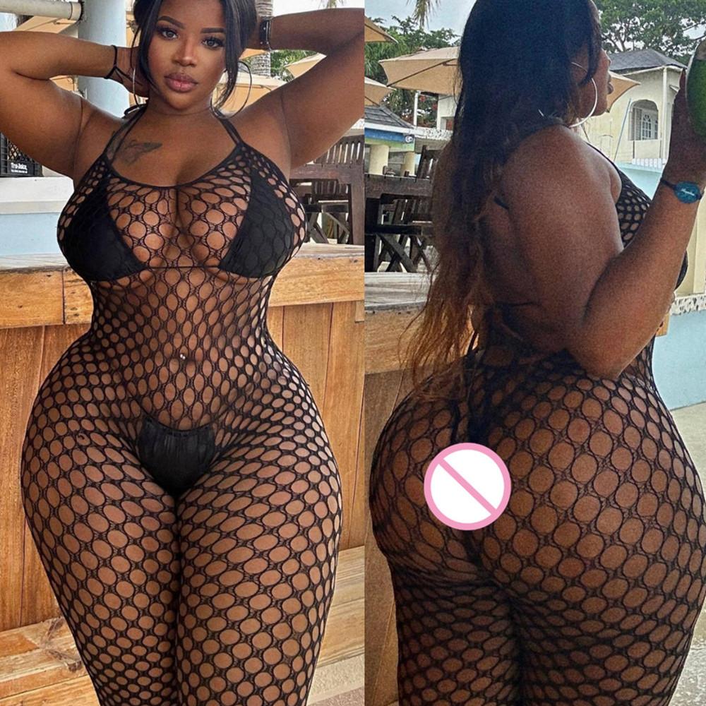 Adult Couples Exotic Onesie Costume Set See Through Mesh Full Body Stocking Sexy Lingerie Erotic Women Jumpsuit For Temptation