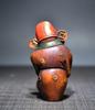 Chinese Boxwood Beautiful Wood Carved Painted Mammon Figure Statue Nice Art Work