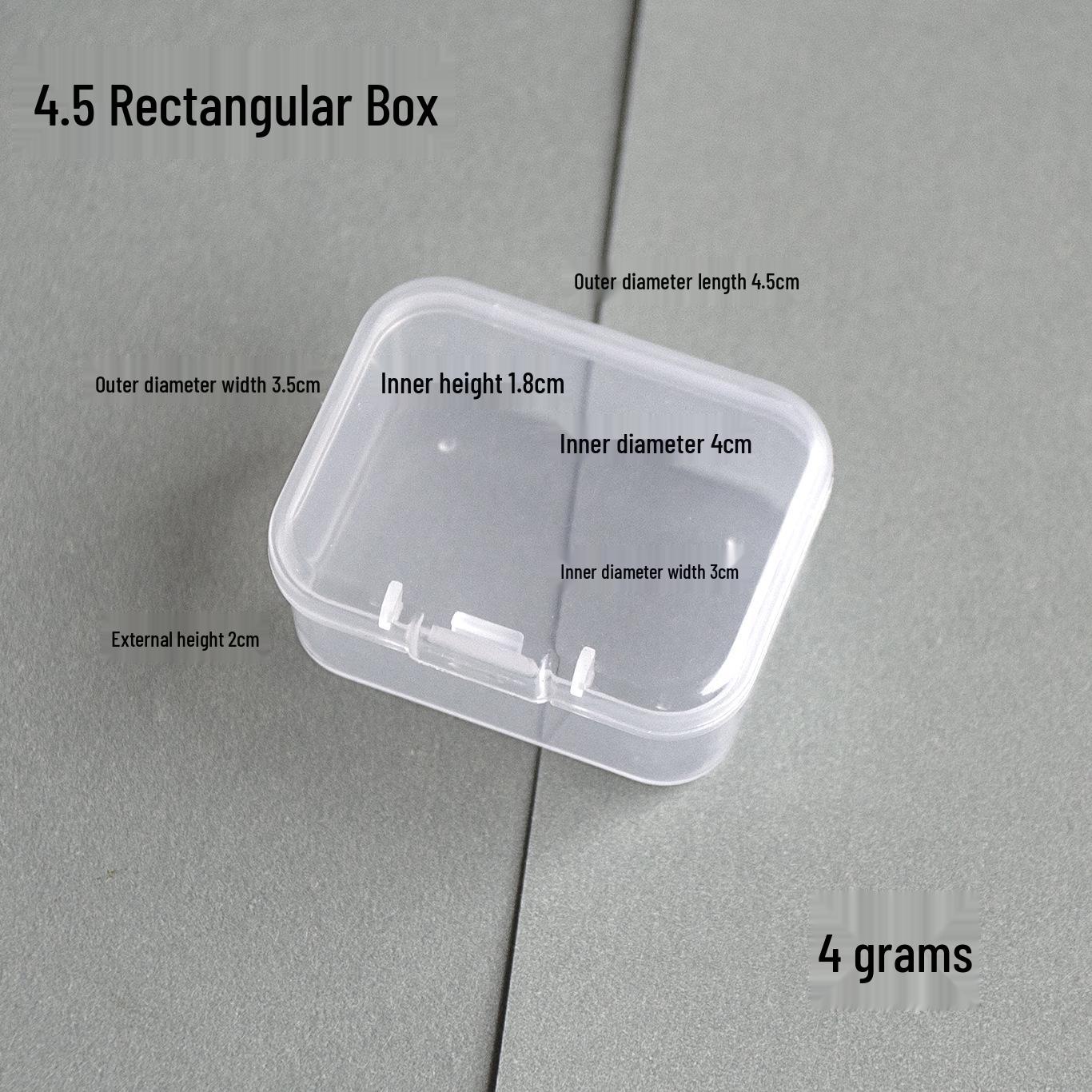 

Transparent Rectangular Jewelry and Ornament Storage Box - DIY Nail Art & Hardware Parts Organizer