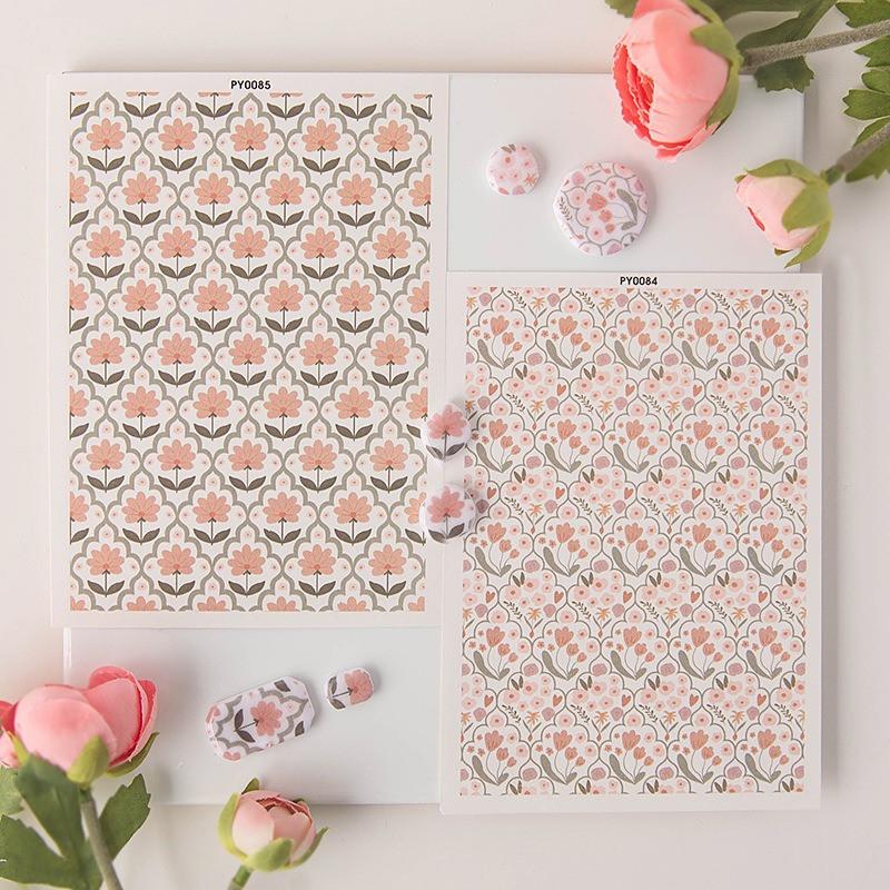 Early Spring Soft Ceramic Earrings Water Transfer Paper Flower Bird Pattern Clay Special Water Soluble Sticker DIY Handmade Tool