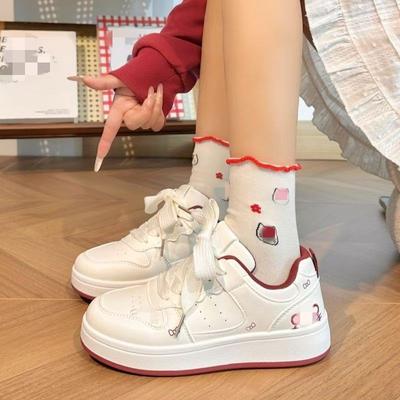 Internet Celebrity Women's Shoes Cute Kitten Platform White Shoes Children 2025 Autumn Explosion Ins Tide Student Casual Board Shoes