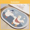 Fun Duck Bear Dinosaur Rabbit Pattern Bathroom Floor Mat With Waterabsorbing Silica Mud For Bedroom Use