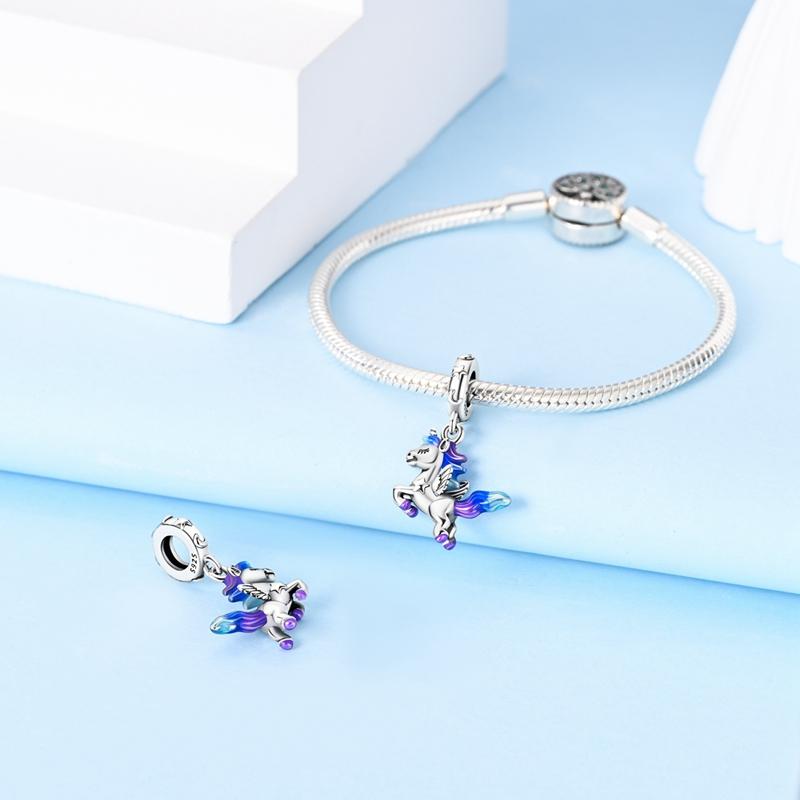 Original Charms Copper Star And Moon Unicorn Pendants Fit Charms Plata Bracelets For Women Jewelry Making Diy Fine Gifts