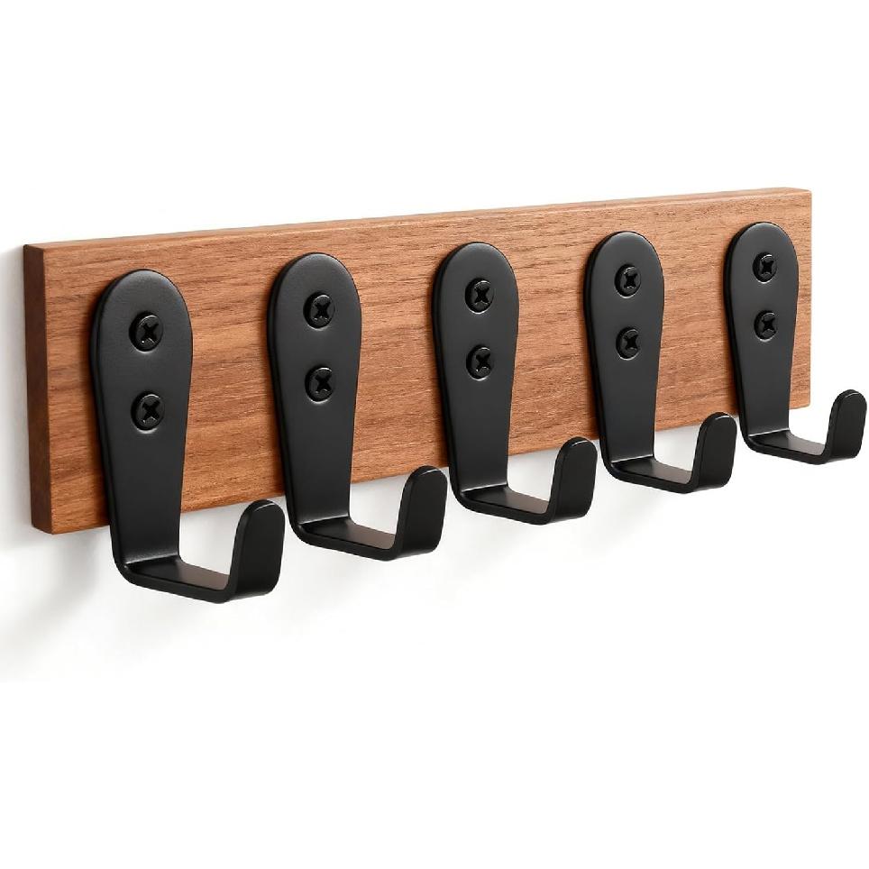 Stainless Steel Hooks for Hanging, Heavy Duty Hook, Wall Hooks Key Holder Wall Mount Hanger Coat Hook Garage Storage Screw Utility Hooks, 8 Pack