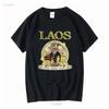 LAOS Filler Tapınağı Laos Geleneksel Tasarım Tişört