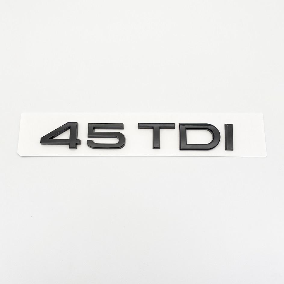 Glossy Black Car Trunk Emblem Sticker 1.9 2.0 2.5 3.0 4.0TDI 30 35 40 45 50 55 TDI For Audi A1 A3 A4 A5 A6 A7 A8 Q2 Q3 Q5 Q7 Q8