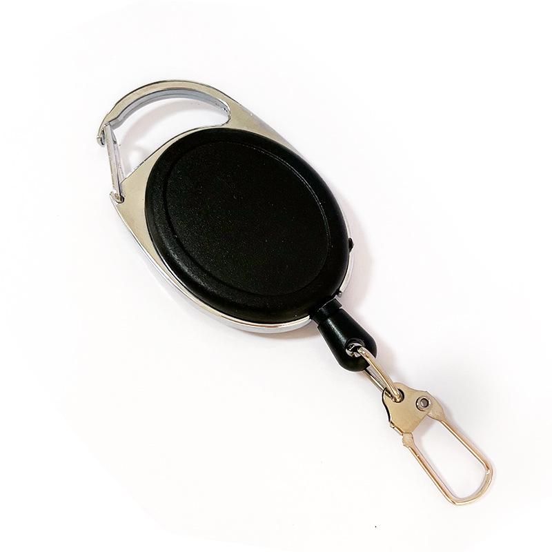 

De Yi Овальный Выдвижной Металлический Брелок для Ключей с Легко Вытягивающейся Пряжкой и Защитным от Потери Ручным Шнурком, Логотип из Эпоксидной Смолы.