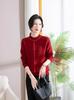 2025 Stylish Velvet-Thickened Winter Sweater for Middle-aged and Elderly Women - Warm One-piece Base Layer