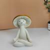 Charmante Harz-Pilz-Yoga-Meditationsstatue - Gelassene Heim-, Garten- & Bürodekoration, Perfekt für Weihnachten, Erntedankfest