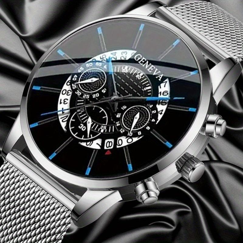 

Мужские модные минималистичные часы мужские деловые повседневные кварцевые часы простые мужские часы из нержавеющей стали с сетчатым ремешком Reloj Hombre