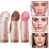 Rouge-Stick in 12 Farben, matt, Highlighter-Stick, natürliches Nude-Make-up, Gesichtsdefinition, Konturierungsstick, multifunktionaler Make-up-Stick