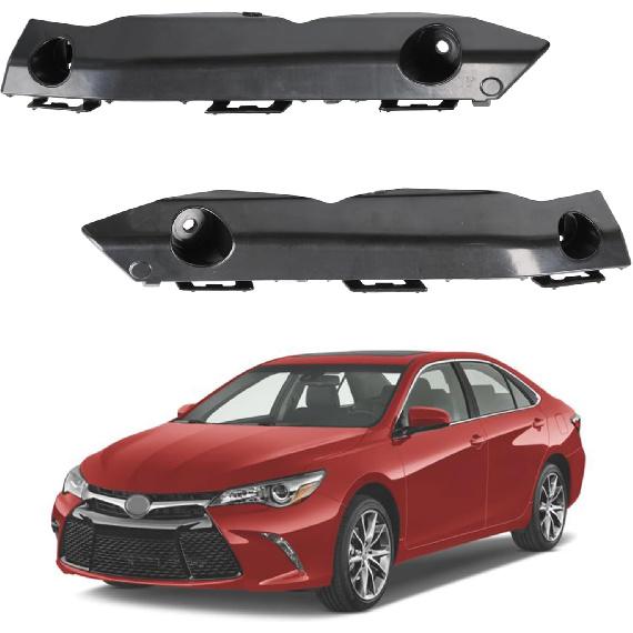 Front Bumper Bracket Compatible with Toyota Camry 2018-- Driver and Passenger Side Pair, Direct Fit for 52535-06210 52536-06210, OEM Quality ABS