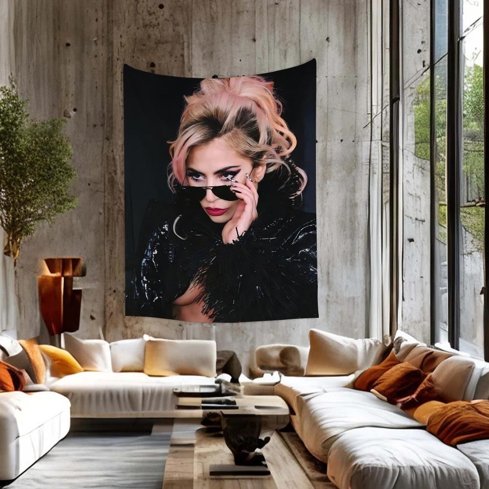 Lady Gaga Cantante Arazzo Colorato da Appendere alla Parete Arazzi Murali Bohemien Decorazione Artistica Murale Mandala
