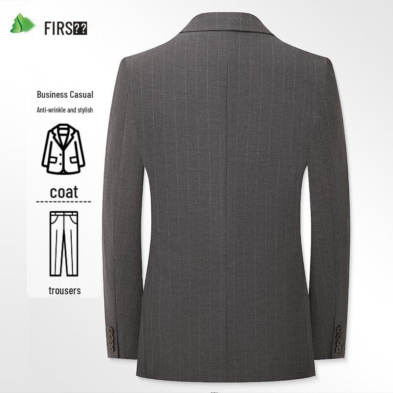 Shanshan Men's Slim Fit Striped Business Suit Set