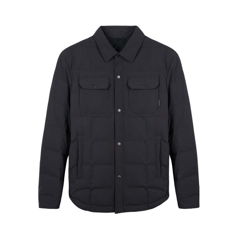 TRIES Men s Slim-Fit Turn-Down Collar Down Jacket L чёрный