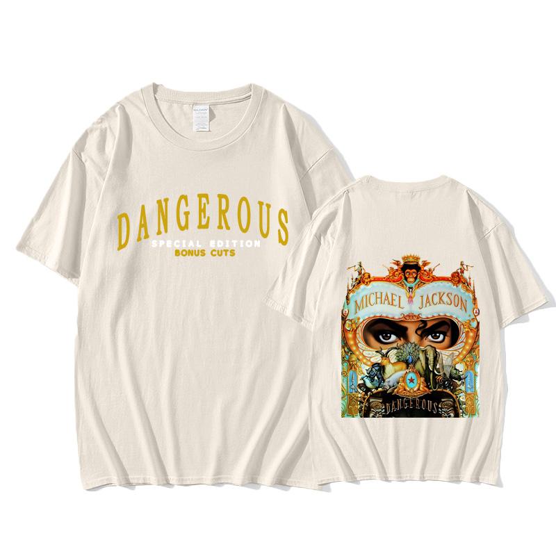 Michael Jackson Style Aldult  Quality 2025 Unisex Camisetas Aldult Vintage Fashion Graphic Printing Tees Comfortable Female/Male Tops