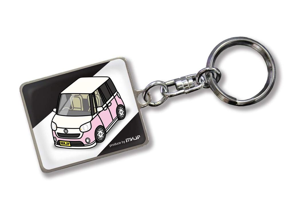 MKJP Custom Keychain, Daihatsu Move LA800S Base: Black, Pink