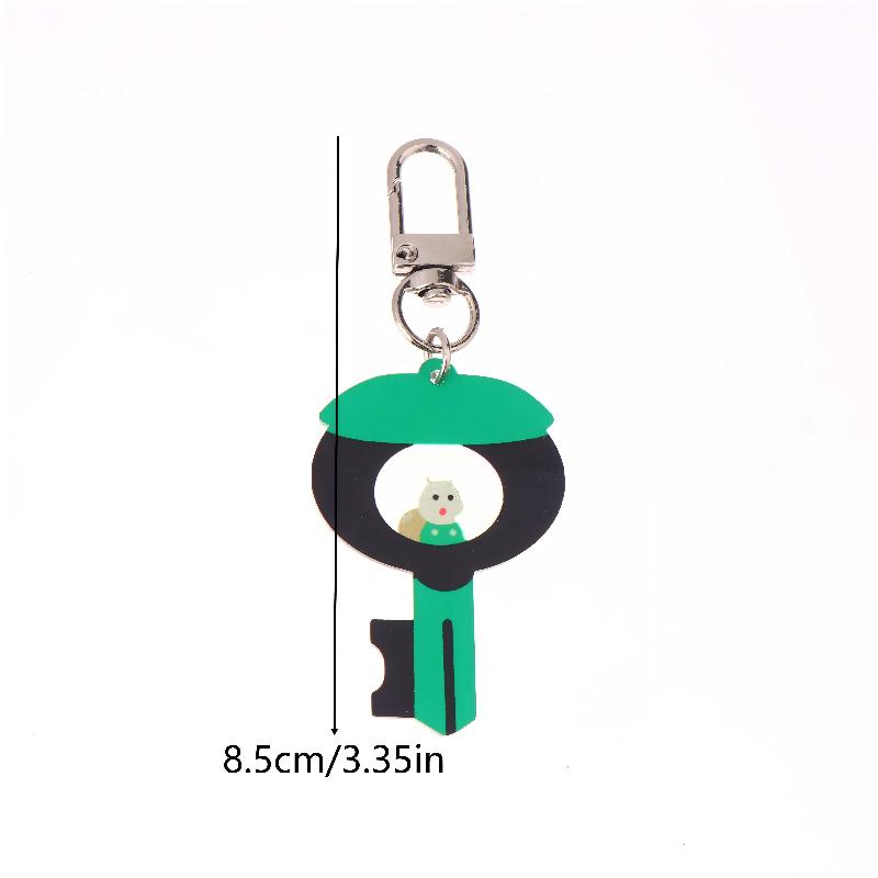 Harajuku Style Forest Animal Keychain Ins Trendy Acrylic Keyring Creative Key Holder Bag Pendant Couple Gifts
