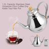 Stainless Steel Gooseneck Pour Over Coffee Drip Kettle, 1.2L Coffee Pot Tea Filter Pot Filter Ergonomic Handle Comfortable Grip for Hotels Restaurants